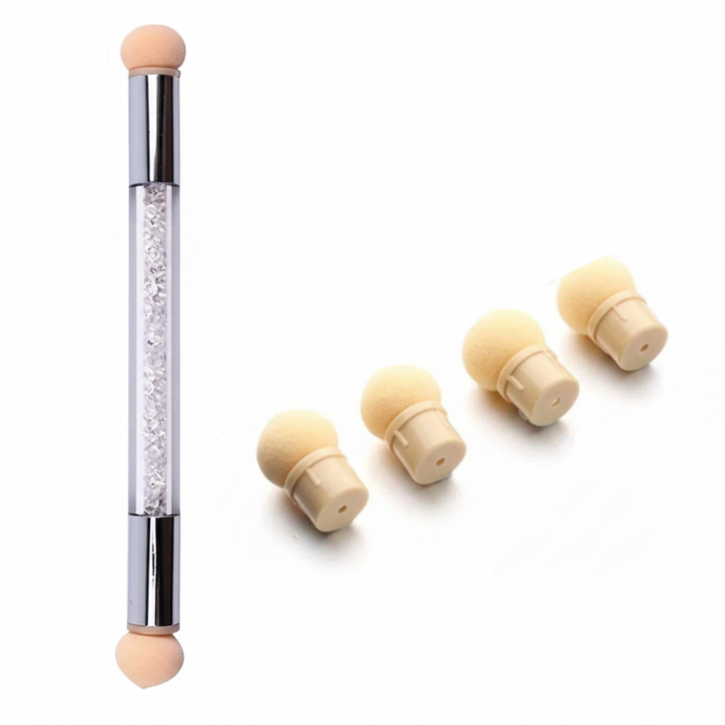 Applicateur éponge strass à deux têtes, pour lotion Zebratan corps & visage