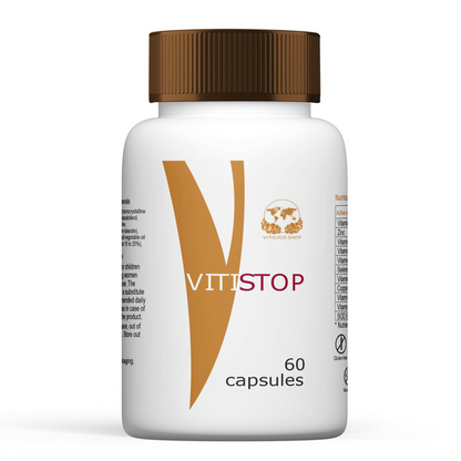 VITISTOP® Complemento alimenticio 60 cápsulas – Sinergia nutricional para el vitíligo